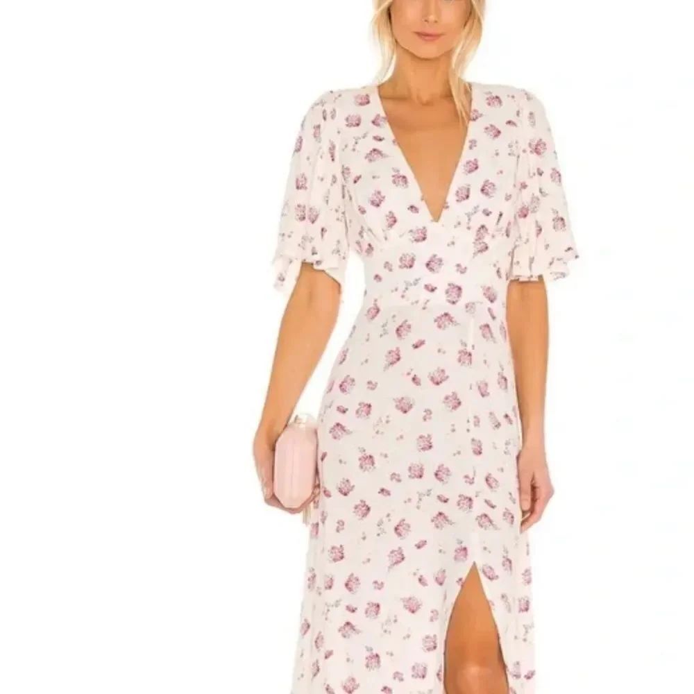 AFRM - Floral Midi Dress - Beautiful Open Back Dress - Size Small - LIKE NEW